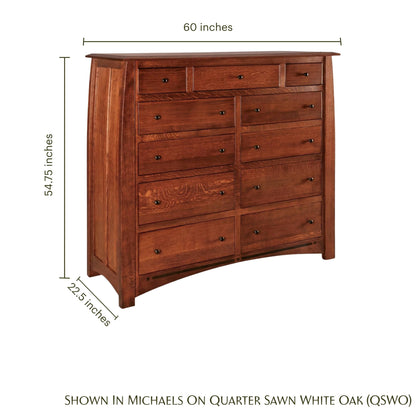 Artisan Inlay 11 Drawer Mule Chest