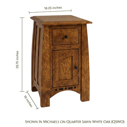 Artisan Inlay Narrow Nightstand