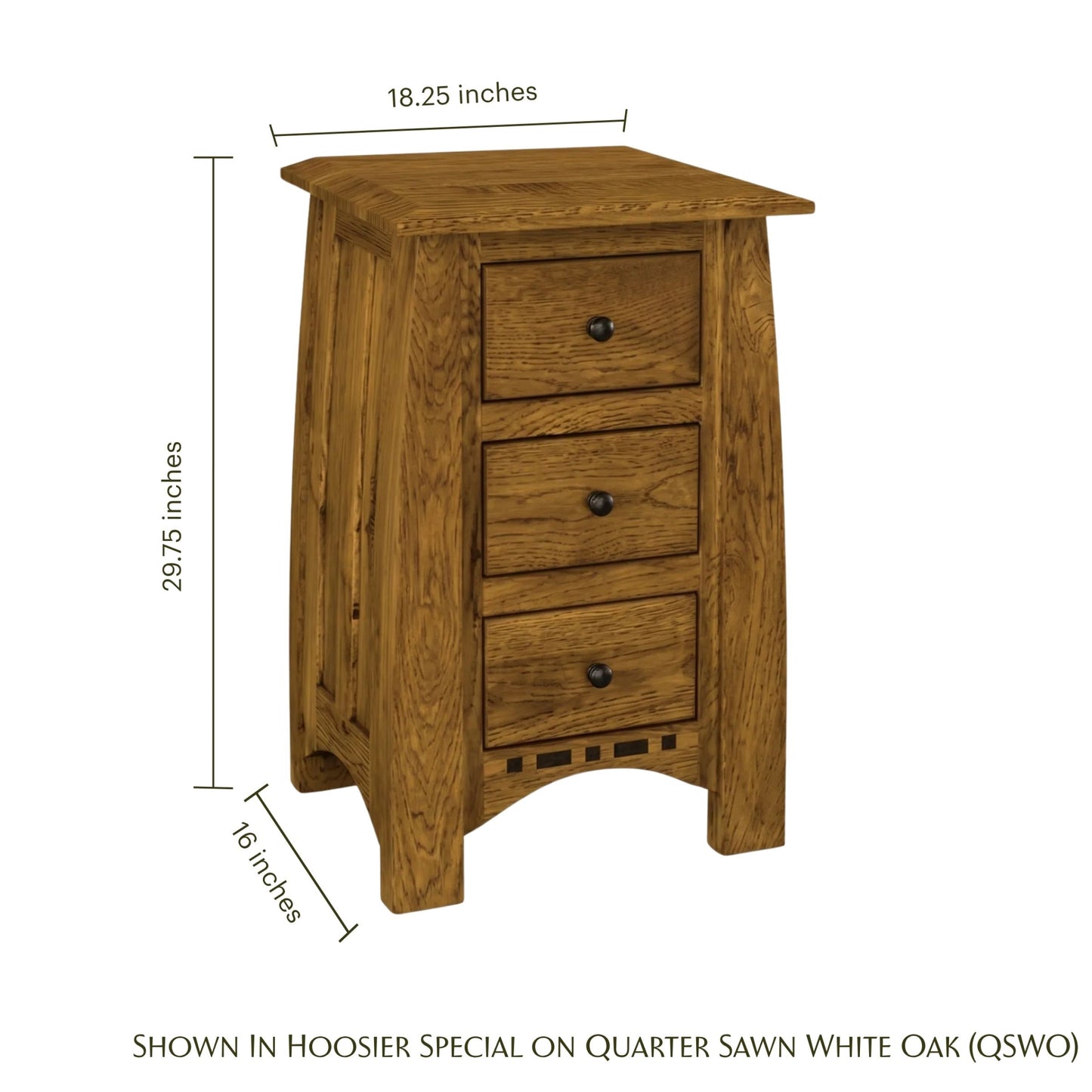 Artisan Inlay Narrow Nightstand