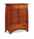 Aspen 2-Door Console Cabinet with Wood Doors and Inlay