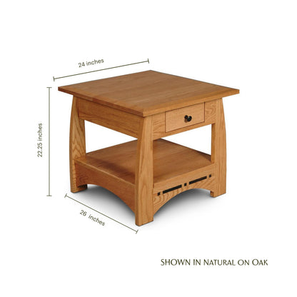 Aspen 1-Drawer End Table with Inlay