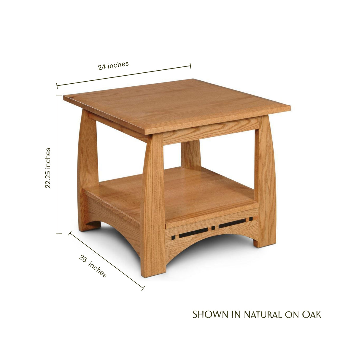 Aspen End Table with Inlay