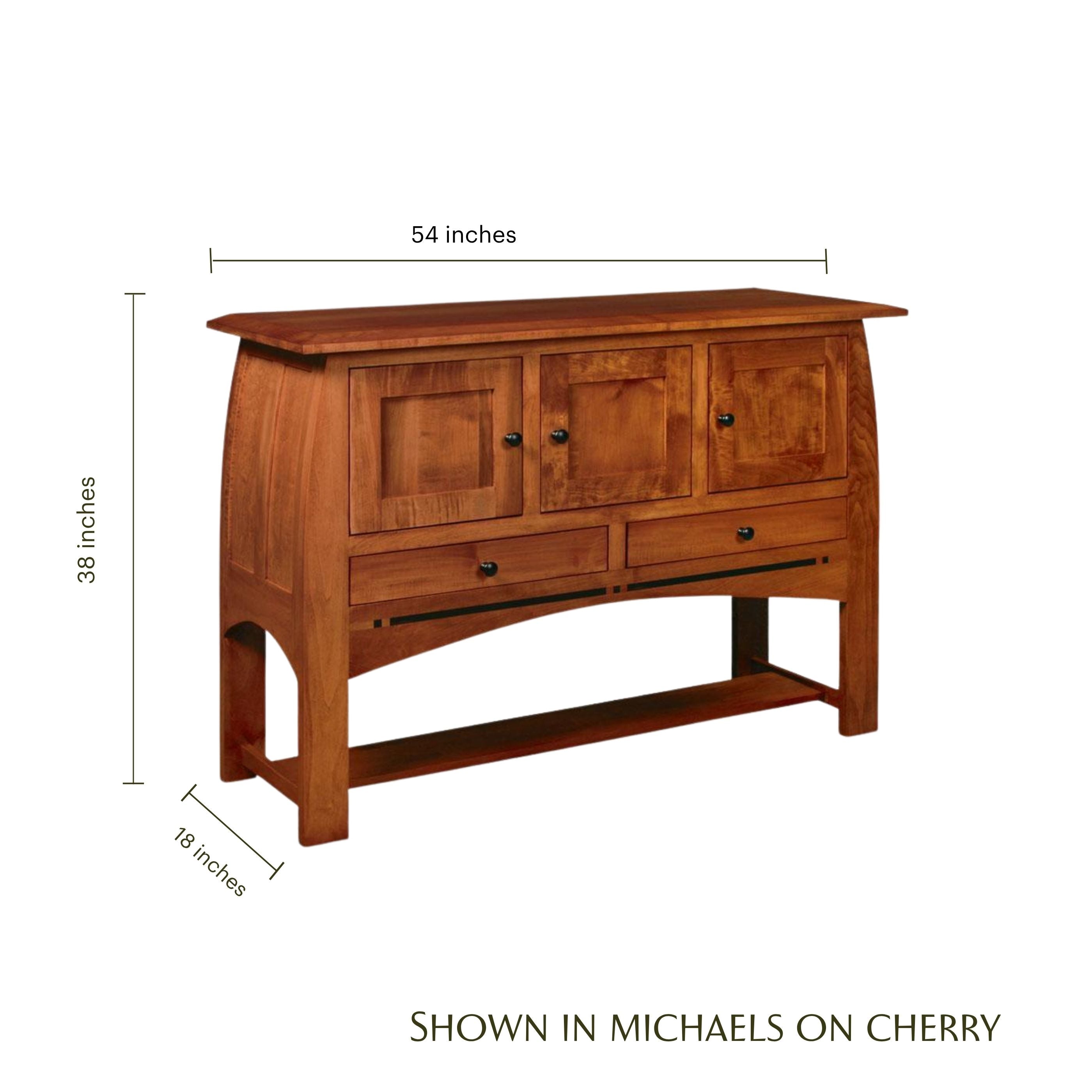 Aspen Open Sideboard with Inlay