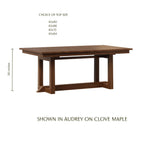 Audrey Trestle Table - Solid Top
