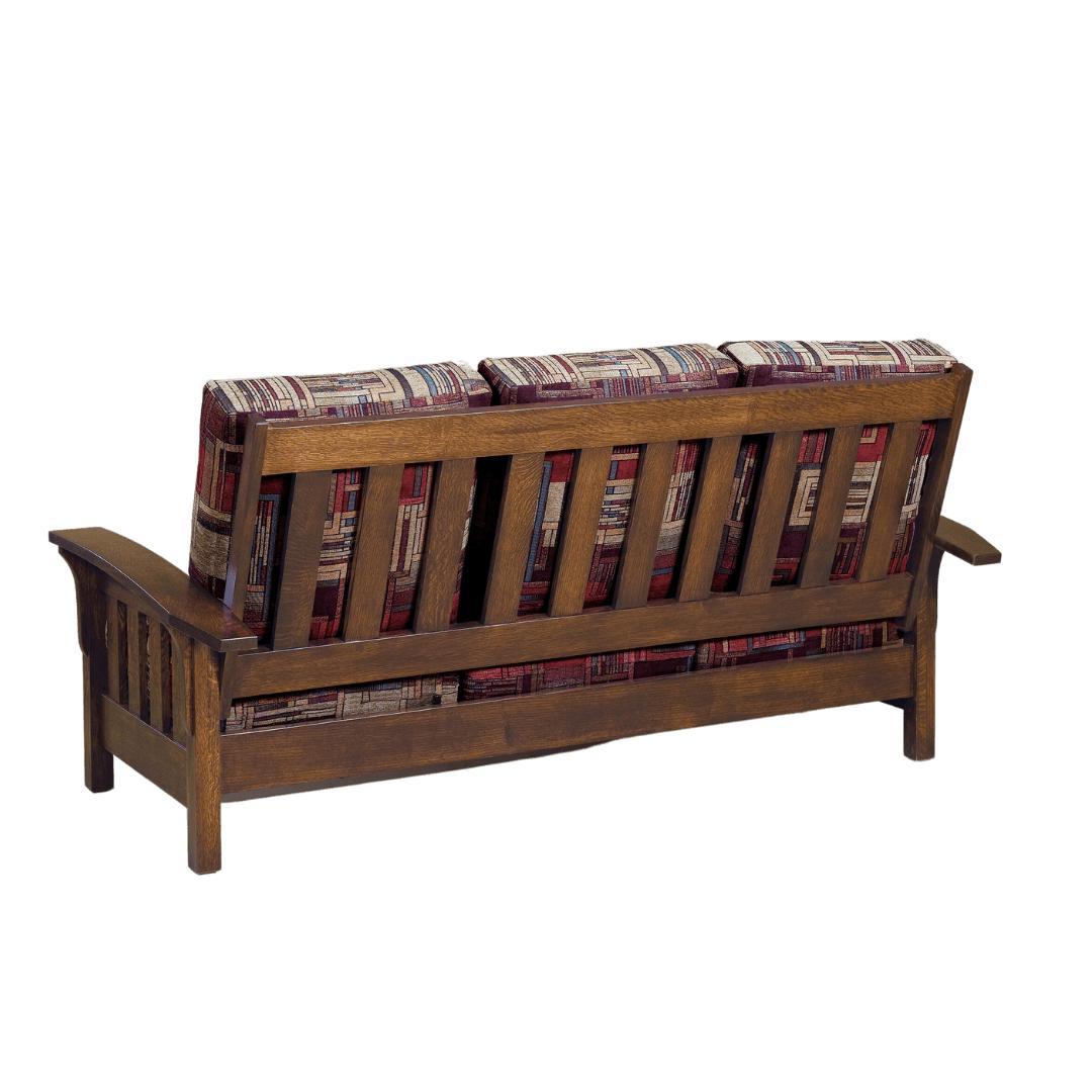 Bent Arm Wood Sofa