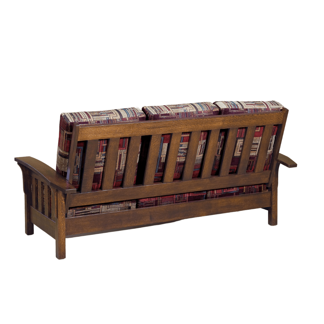Bent Arm Wood Sofa