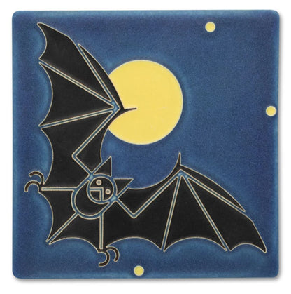 Bat & The Moon Tile 6x6