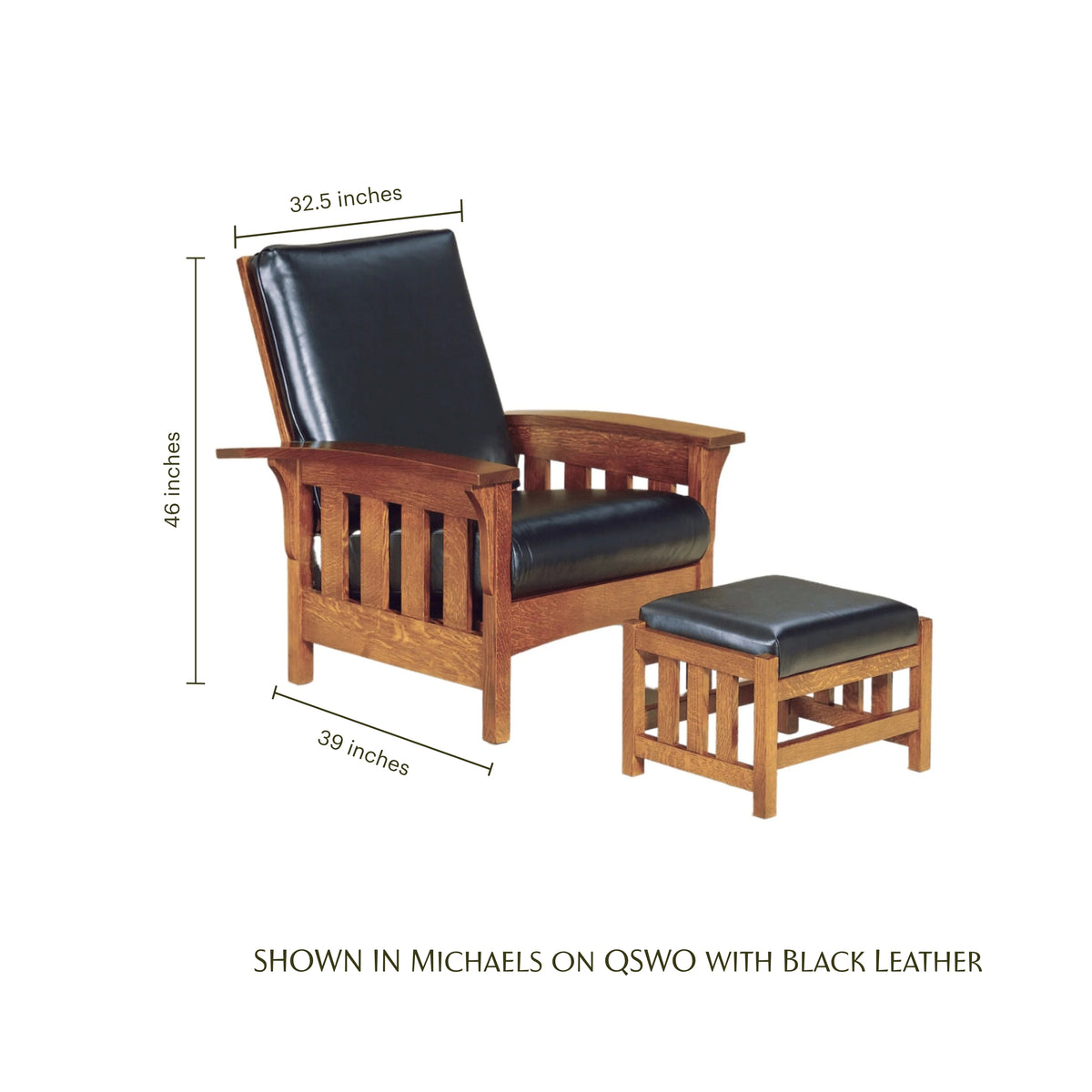 Bent Arm Slat Morris Chair