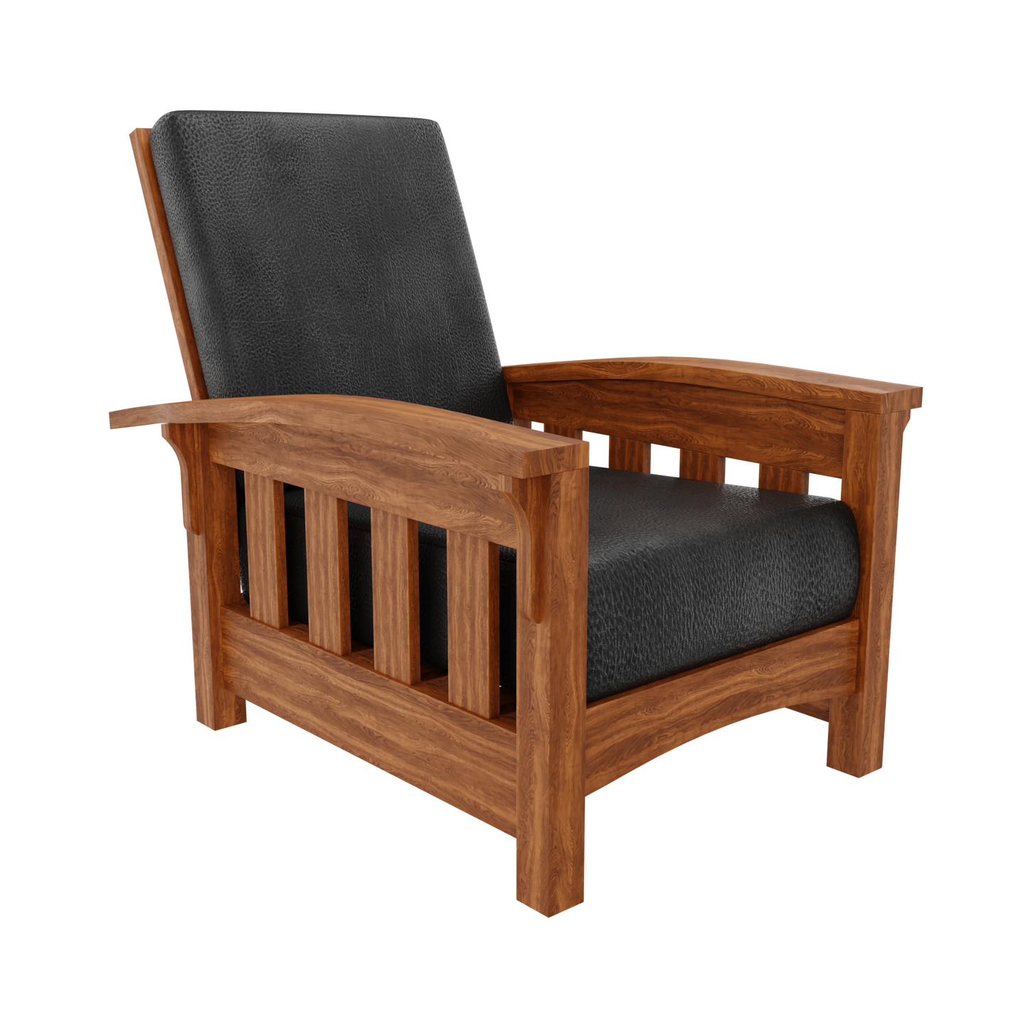 Bent Arm Slat Morris Chair