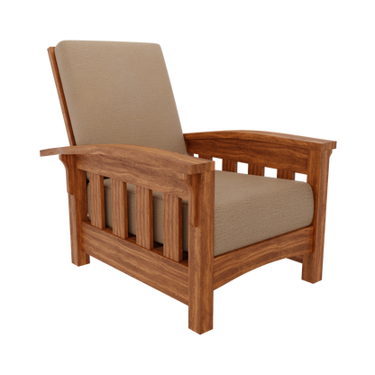 Bent Arm Slat Morris Chair
