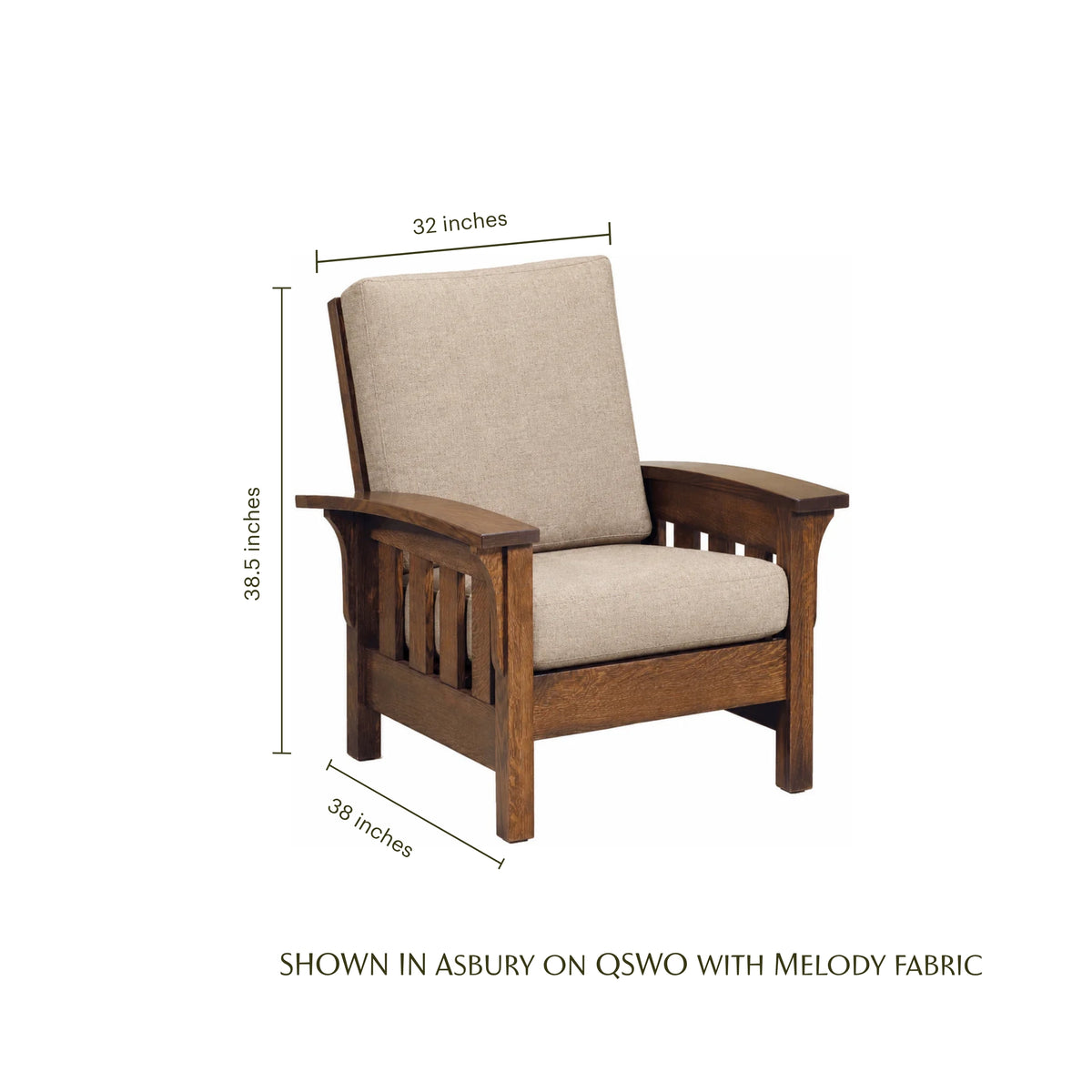 Bent Arm Wood Accent Chair
