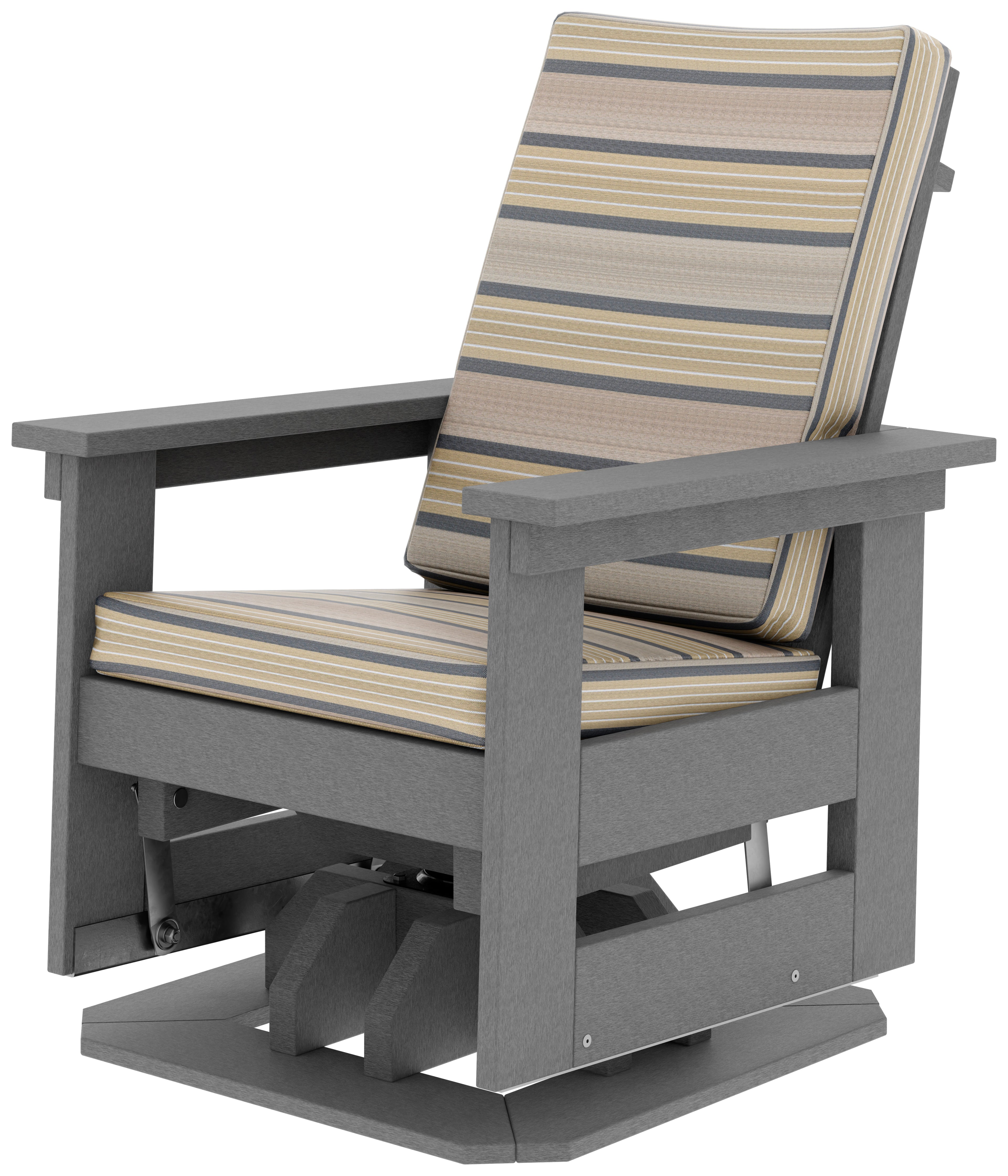Modern Patio Swivel Glider Chair with Cushion