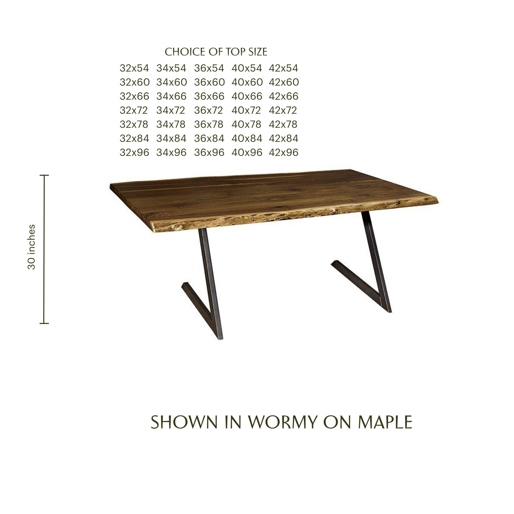 Build your Own Live Edge Dining Table- Wormy Maple