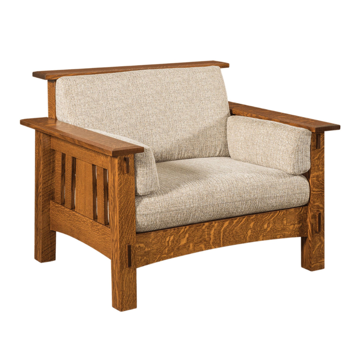 Craftsman Slat Wood Accent Chair