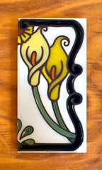 Calla Lily Blue on White 3x6 Address Number Tiles