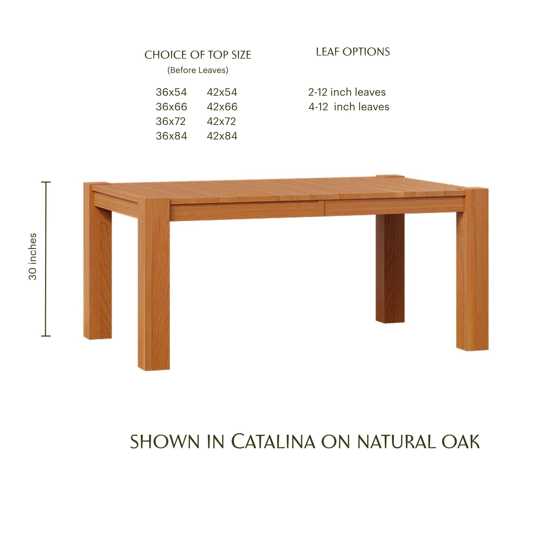 Catalina Leg Table with leaves