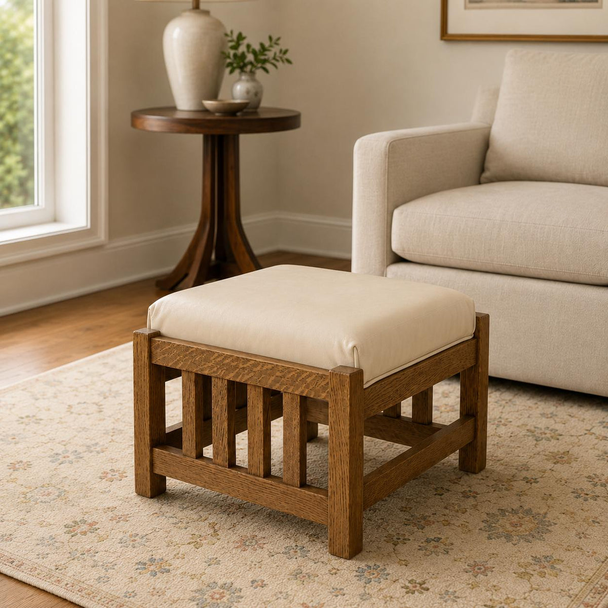Spindle Morris Ottoman
