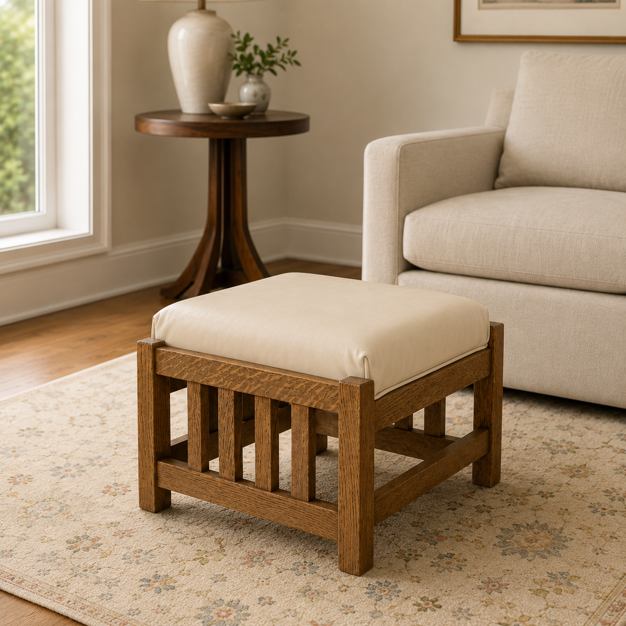 Spindle Morris Ottoman