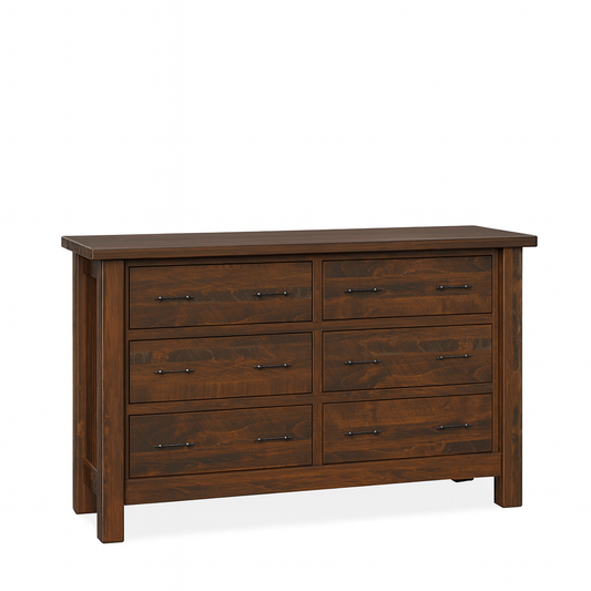 Express Ship Mountain Roughsawn 6-Drawer Dresser