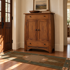Aspen 2-Door Console Cabinet with Wood Doors and Inlay
