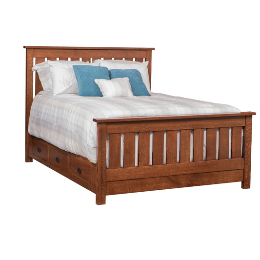Claremont Mission Bed with Storage Options