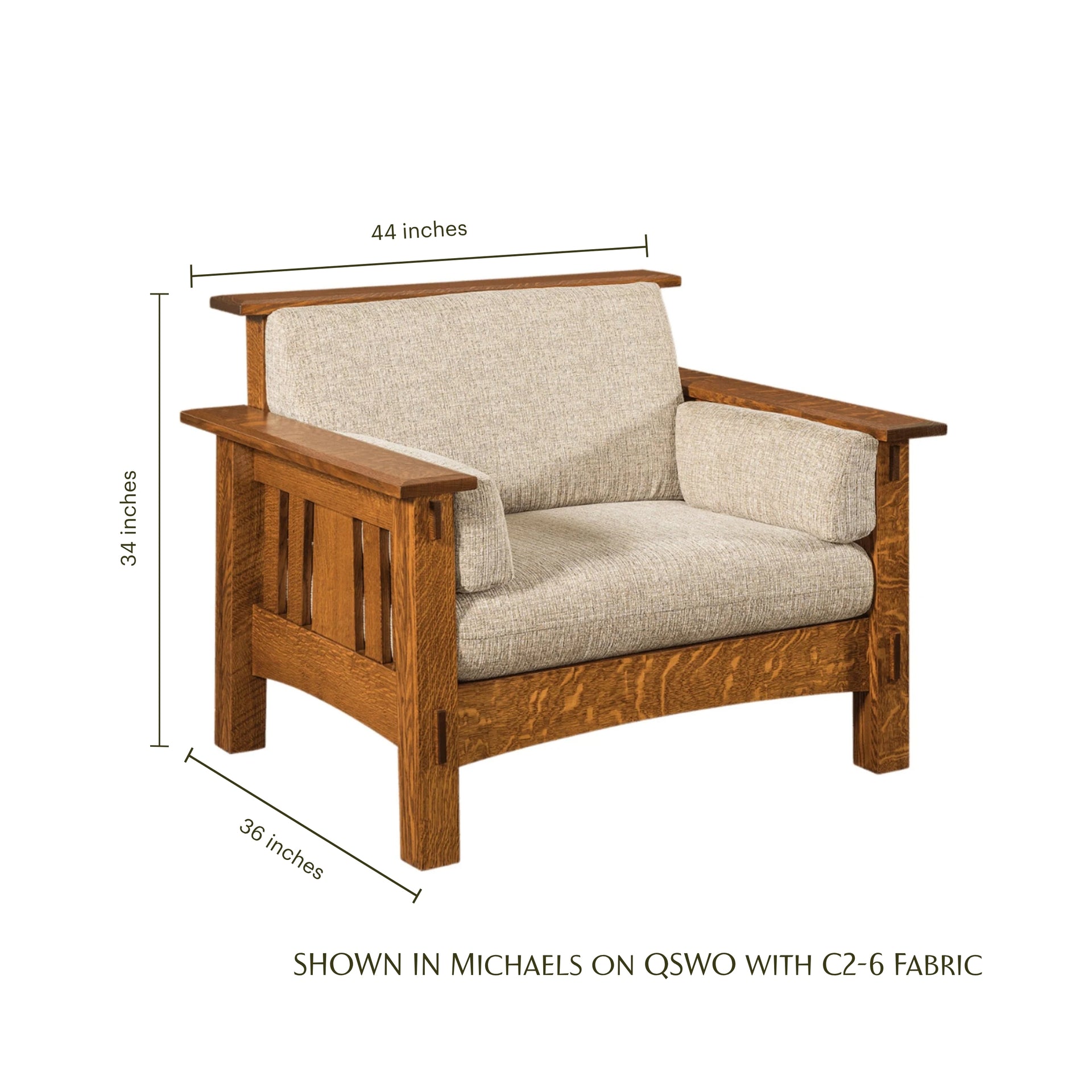 Craftsman Slat Wood Accent Chair