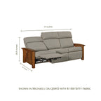 Craftsman Slat Wood Arm Sofa Recliner