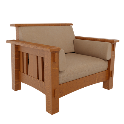 Craftsman Slat Wood Accent Chair