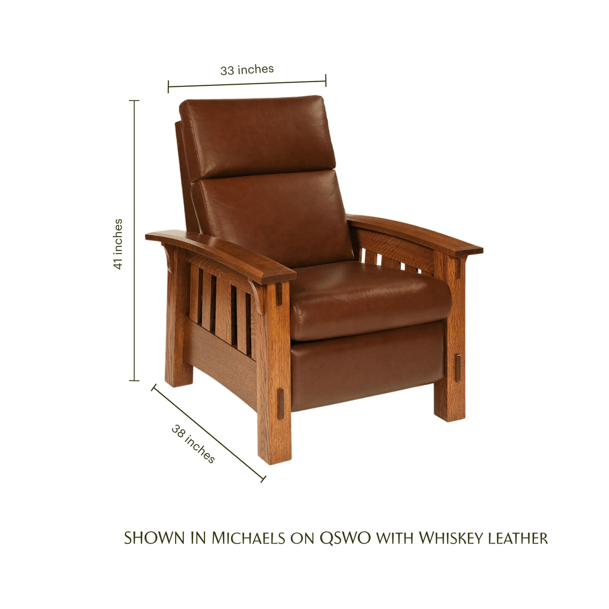 Craftsman Slat Wood Recliner