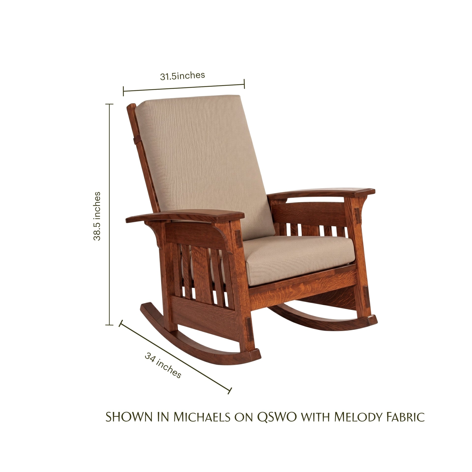 Craftsman Slat Wood Rocker