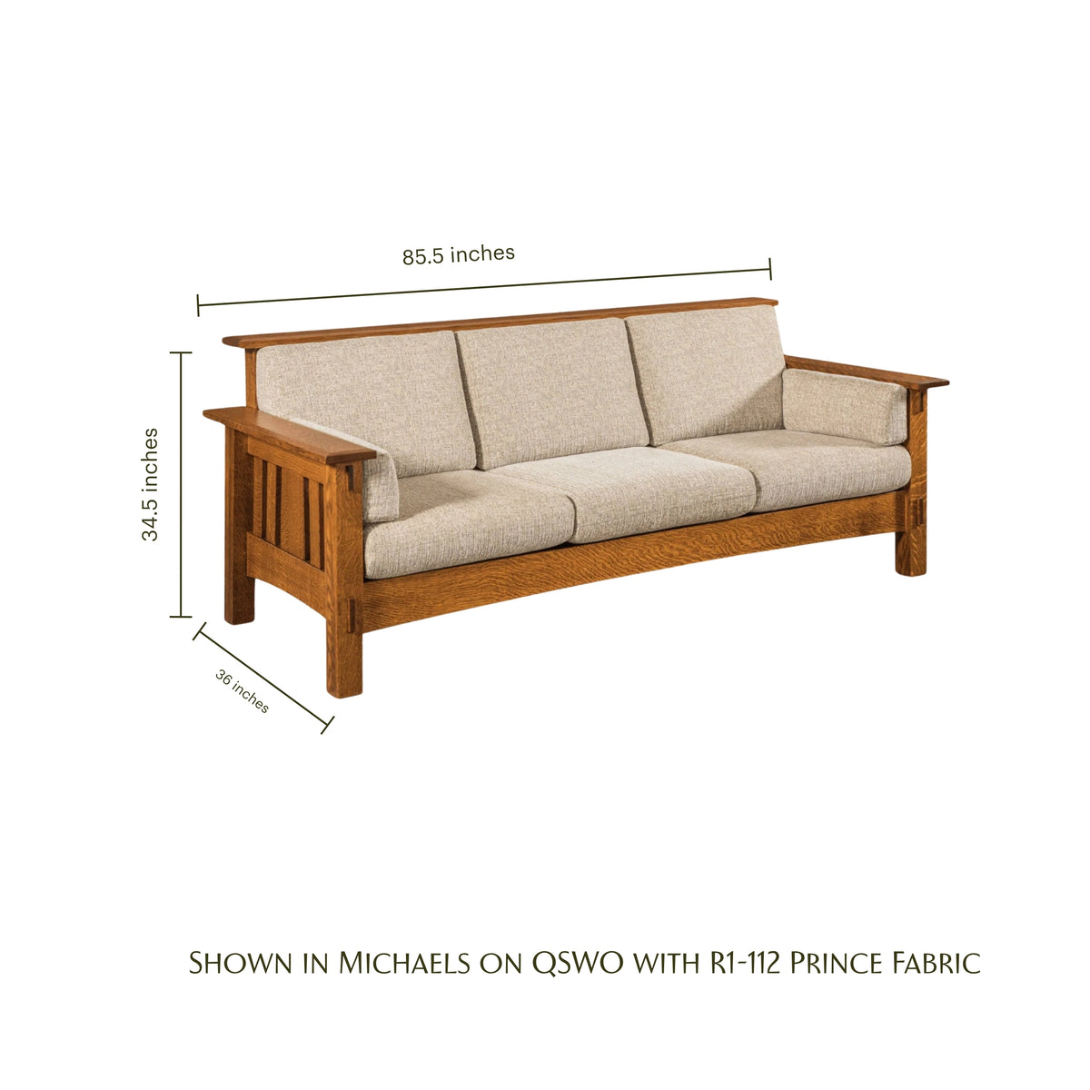 Craftsman Slat Wood Sofa