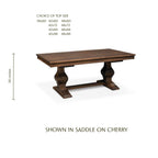 Crawford Double Pedestal Table - Solid Top
