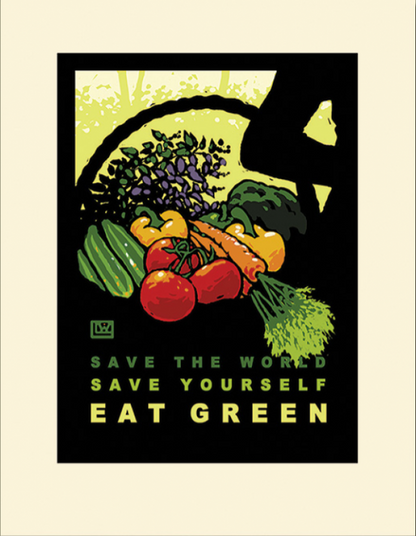 Laura Wilder Eat Green Print