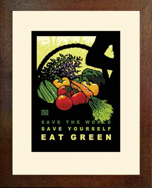 Laura Wilder Eat Green Print
