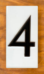 Frank Lloyd Wright Black on White 3x6 Address Number Tiles