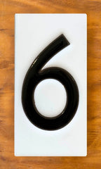 Frank Lloyd Wright Black on White 3x6 Address Number Tiles