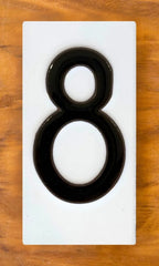 Frank Lloyd Wright Black on White 3x6 Address Number Tiles