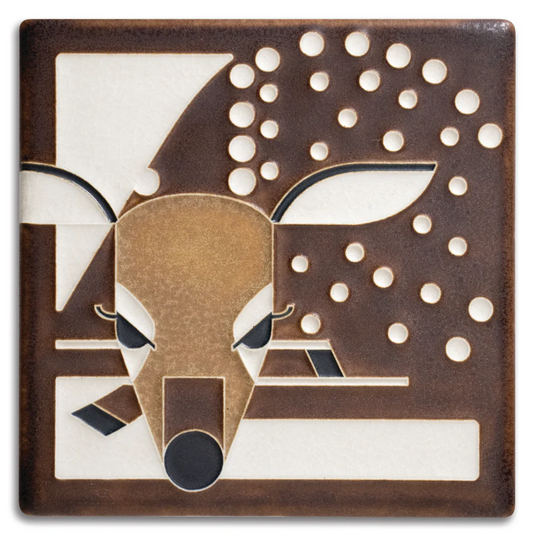 Motawi Fawn art tile- 6x6