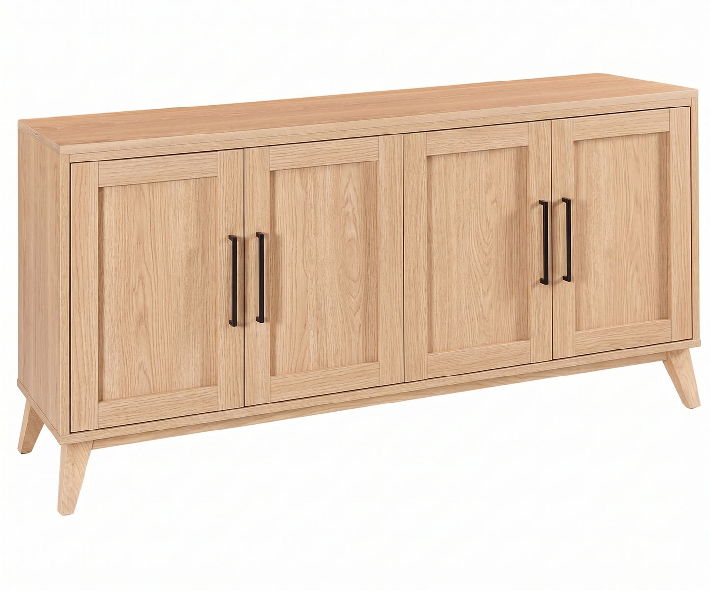 Modern Cane Console Cabinet