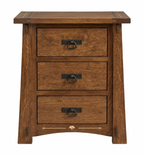 Ginkgo Inlay Nightstand with Drawers