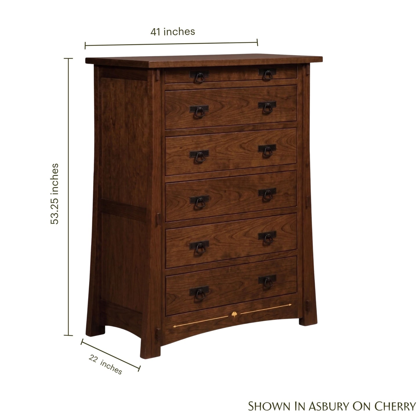 Ginkgo Inlay 6-Drawer Chest