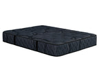 Siesta Mattress in dark grey with a quilted, textured pattern and black piping.