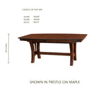 Grand Island Trestle Table-Solid Top