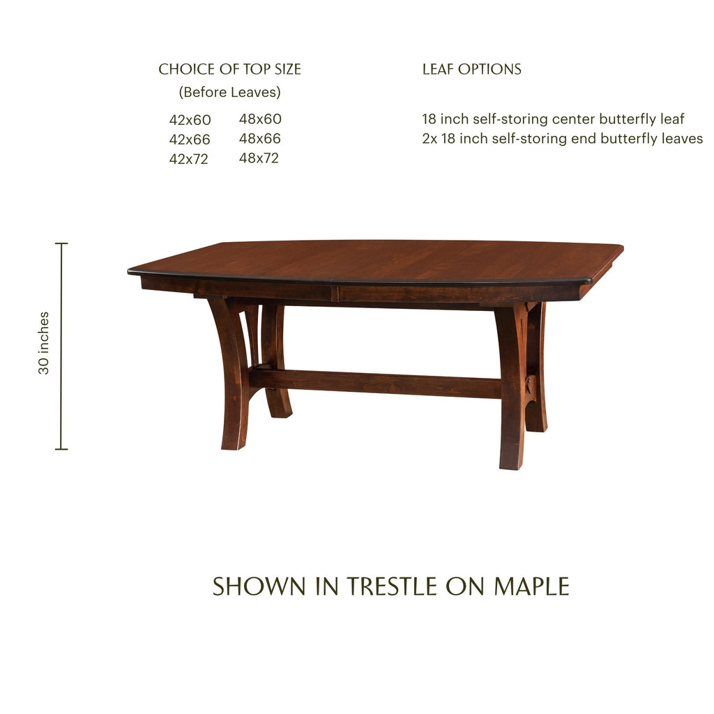 Grand Island Trestle Table With Butterfly Leaves