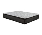 Emerald 10-inch flippable mattress with a quilted grey top and dark grey diamond-patterned sides.