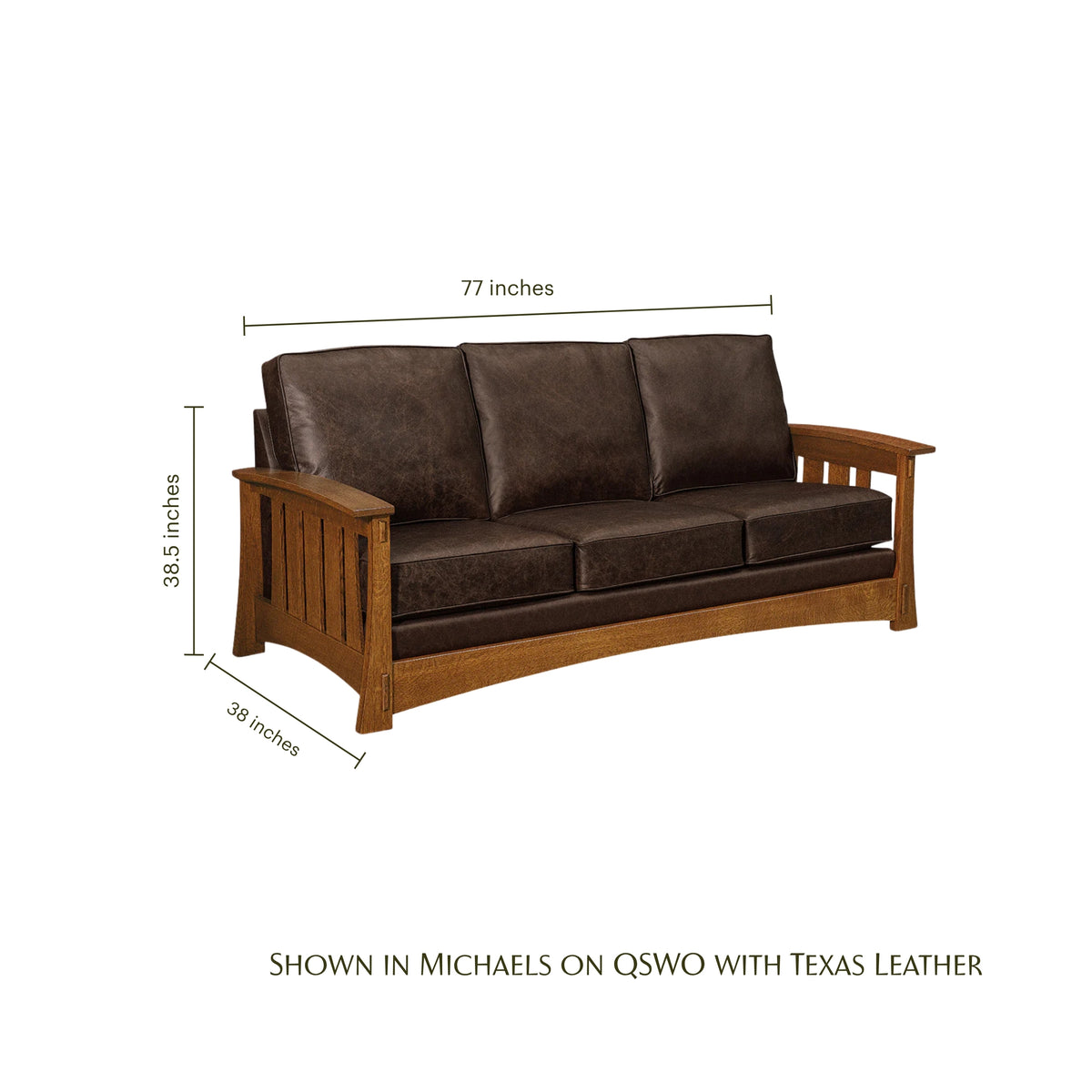 Highland Wood Arm Sofa