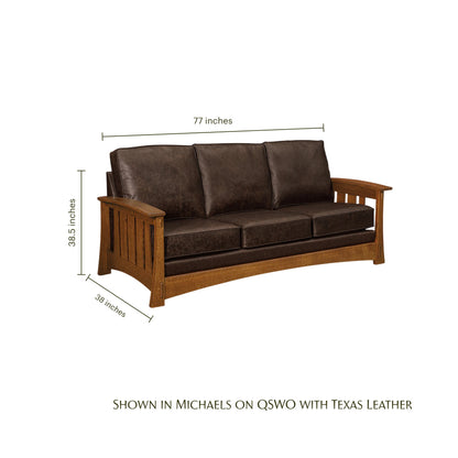 Highland Wood Arm Sofa