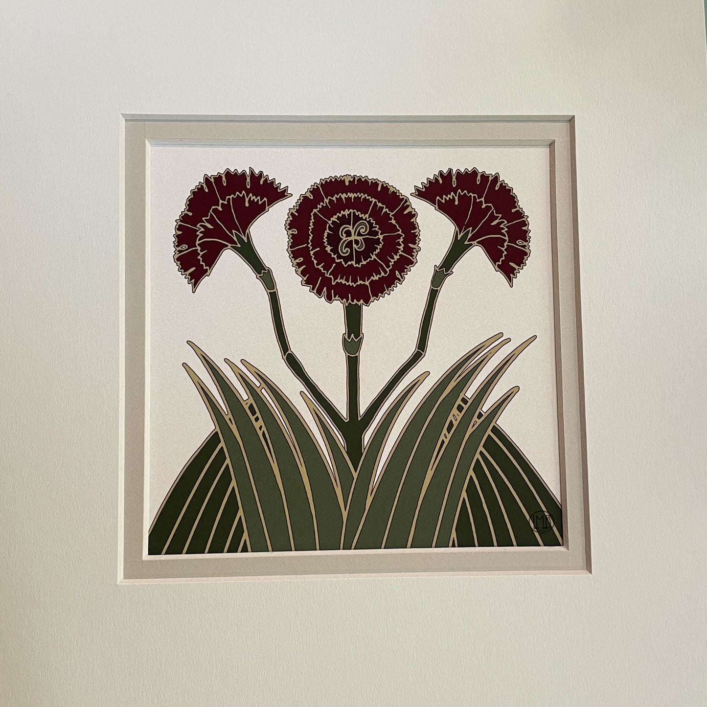 Birth Month Flower Print- January Carnation