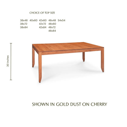 Justine Leg Table - Solid Top