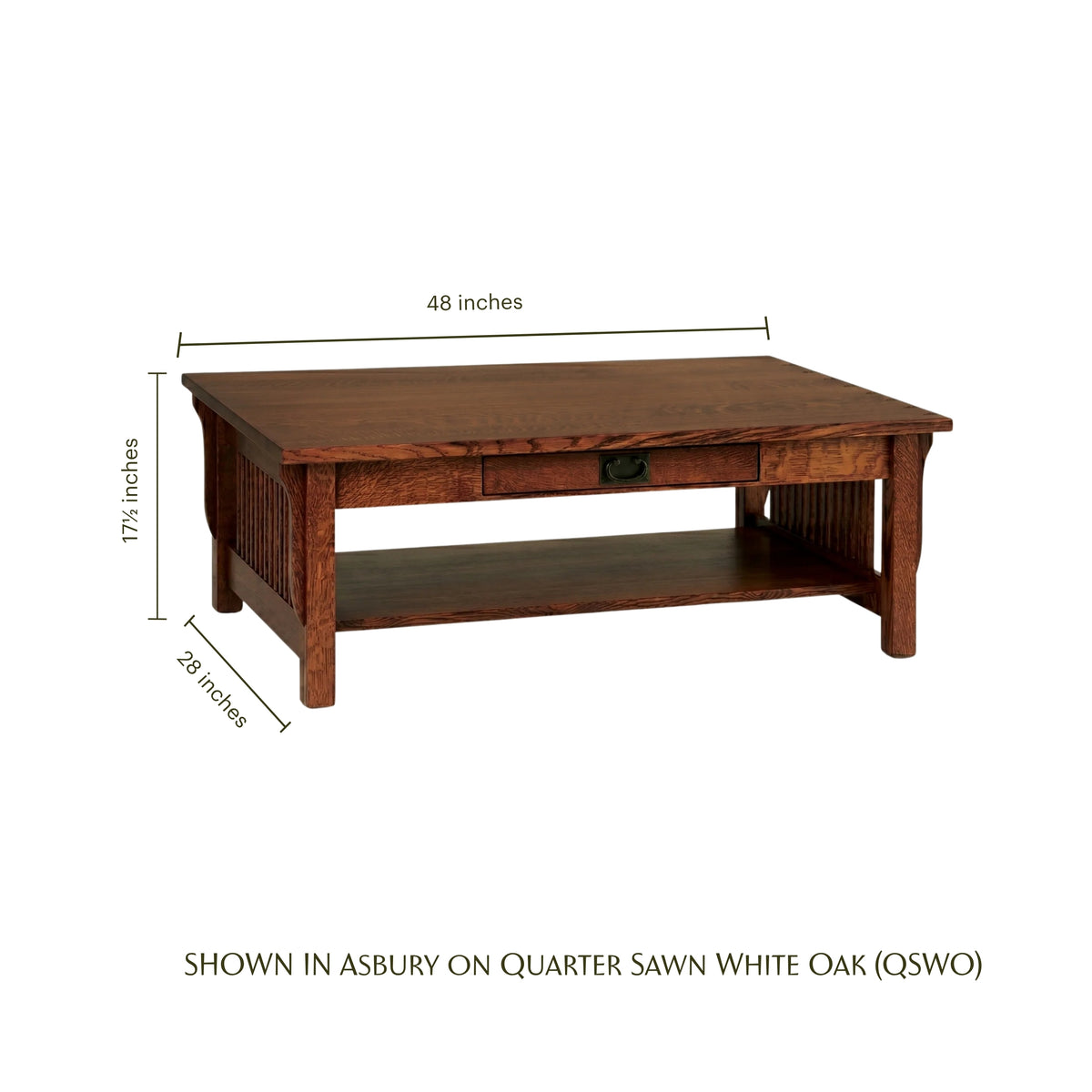 Landmark Mission Coffee Table With Drawer